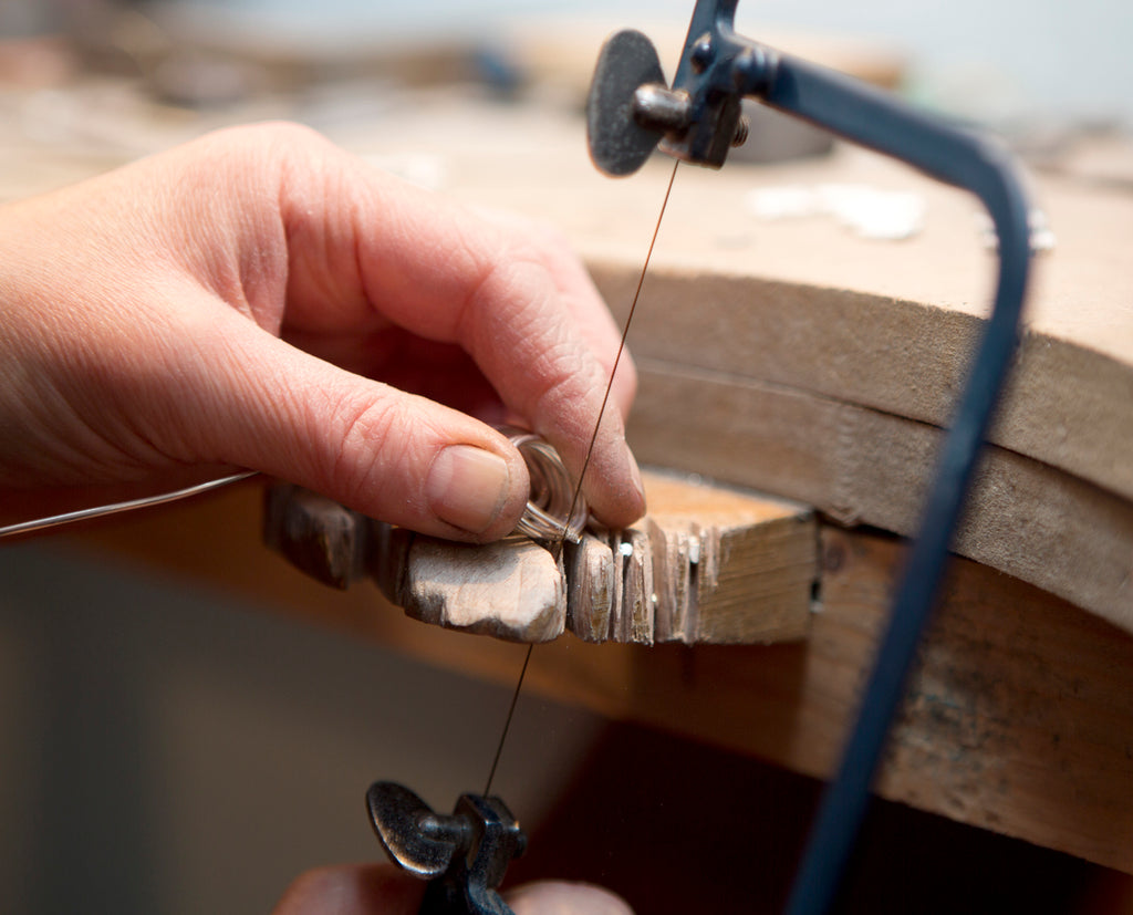 making jewellery at the bench